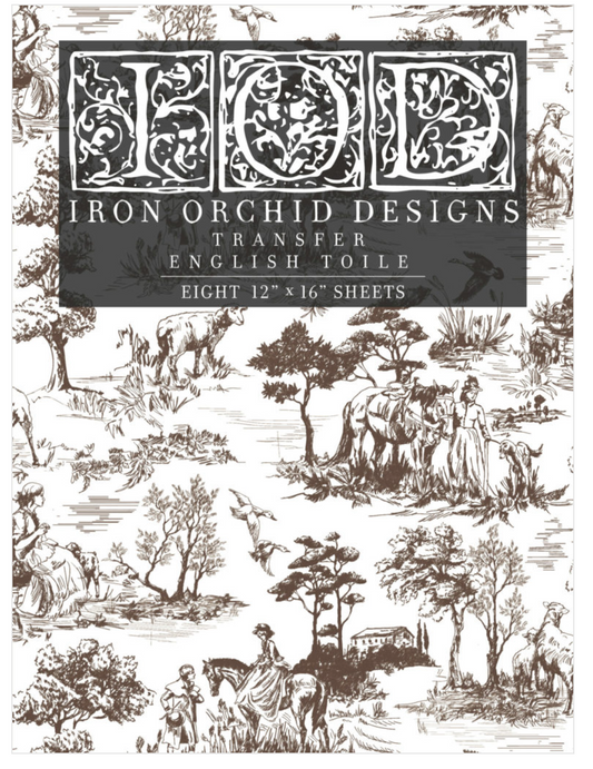 Iron Orchid Designs English Toile Transfer Pad *Limited Supply (8 sheets)