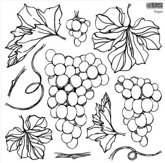 Iron Orchid Designs Grapes Stamp (Retired)