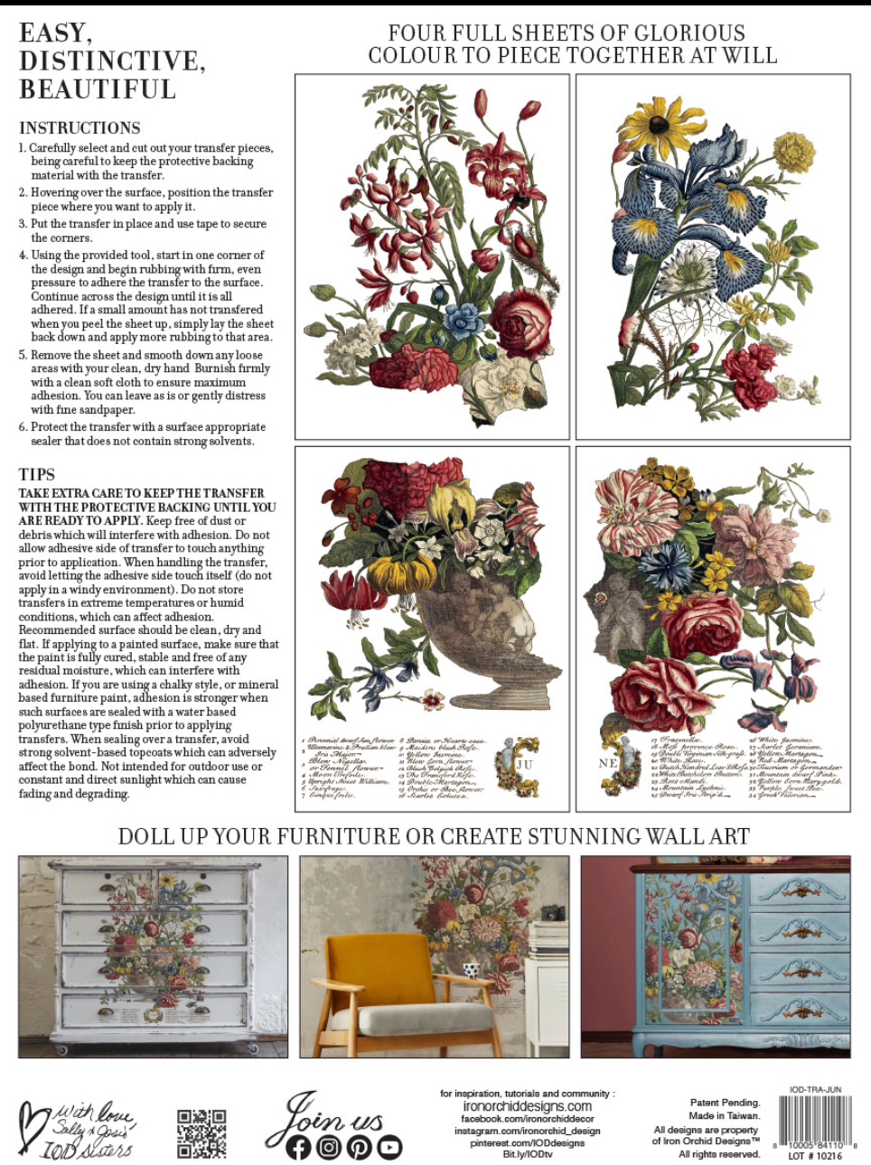 Iron Orchid Designs June 12" x 16" Transfer Pad (4 sheets) (Retired)
