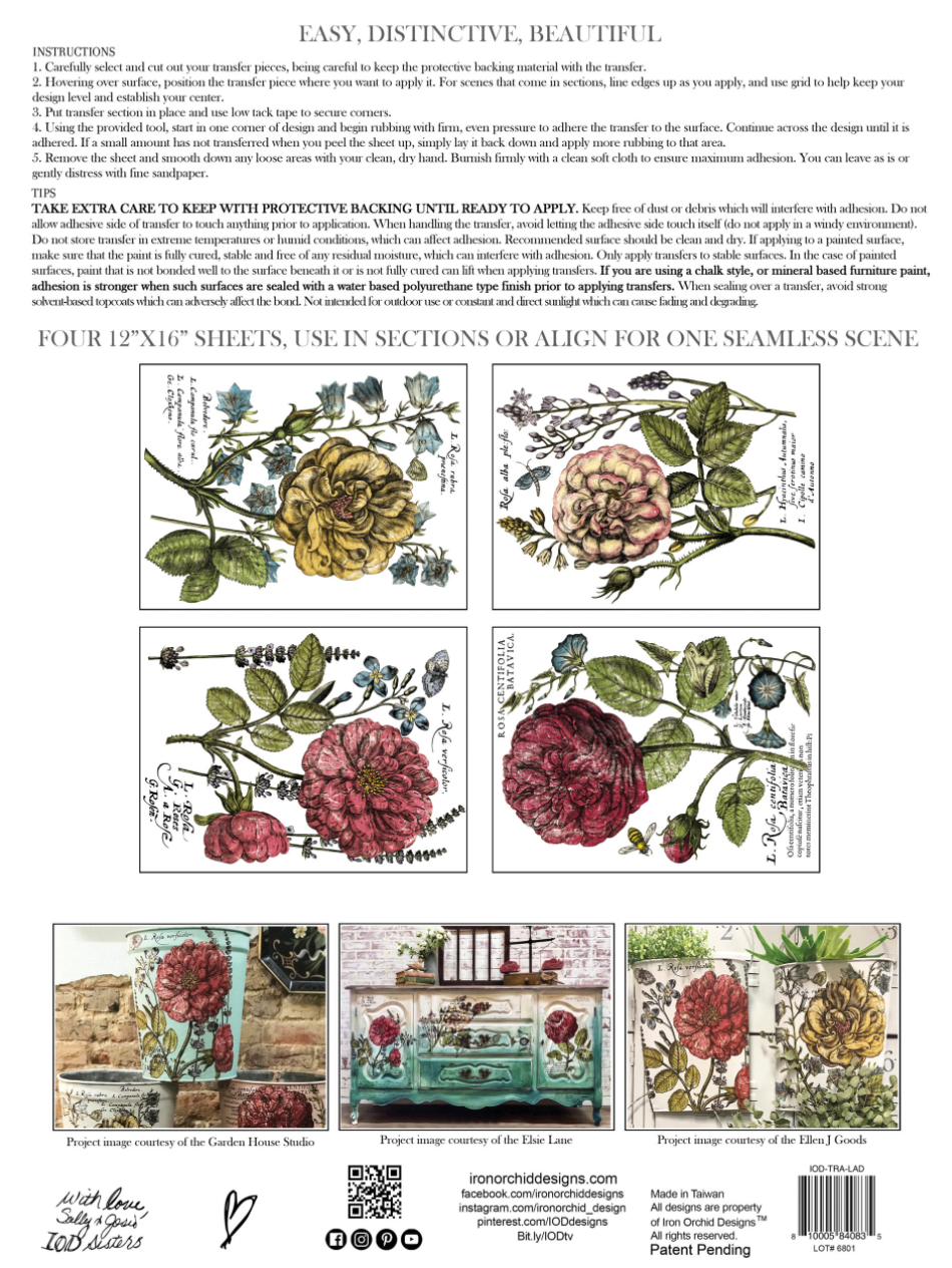 Iron Orchid Designs Ladies in Waiting 12" x 16" Transfer Pad *Limited Supply (4 sheets)