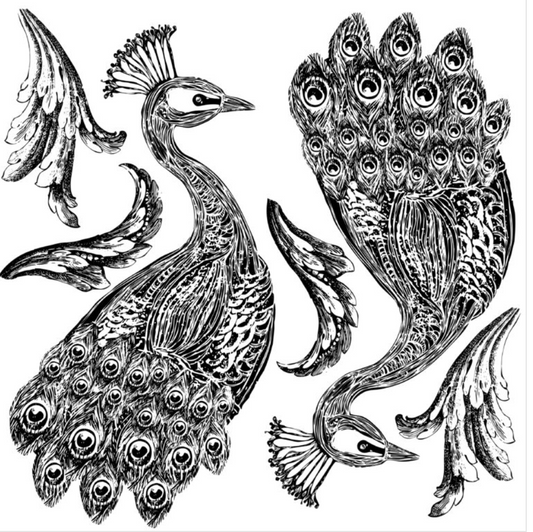 Iron Orchid Designs Pavo Stamp (Retired)