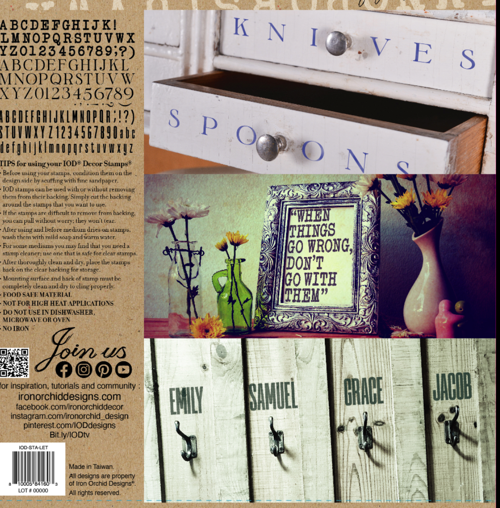 Iron Orchid Designs Letterpress Stamp