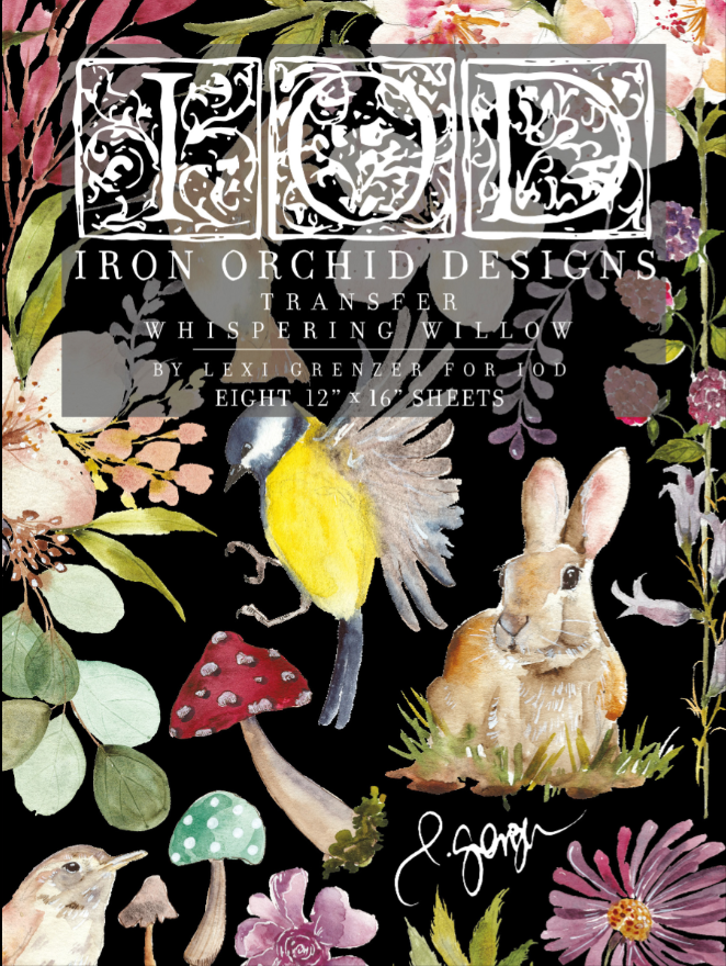 Iron Orchid Designs Whispering Willow Transfer Pad (8 sheets)