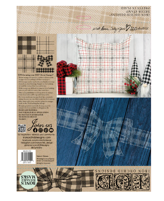 Iron Orchid Designs Pretty in Plaid Stamp Set (Retired)