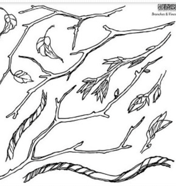 Iron Orchid Designs Branches & Vines Stamp (Retired)