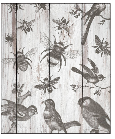 Iron Orchid Designs Birds & Bees 12×12 IOD STAMP (Retired)