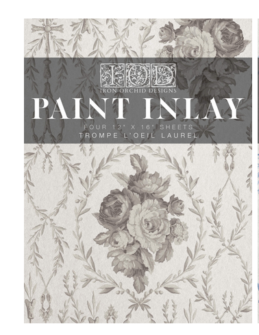 Iron Orchid Designs Trompe L’oeil laurel IOD Paint Inlay 12x16 Pad *Limited Supply*