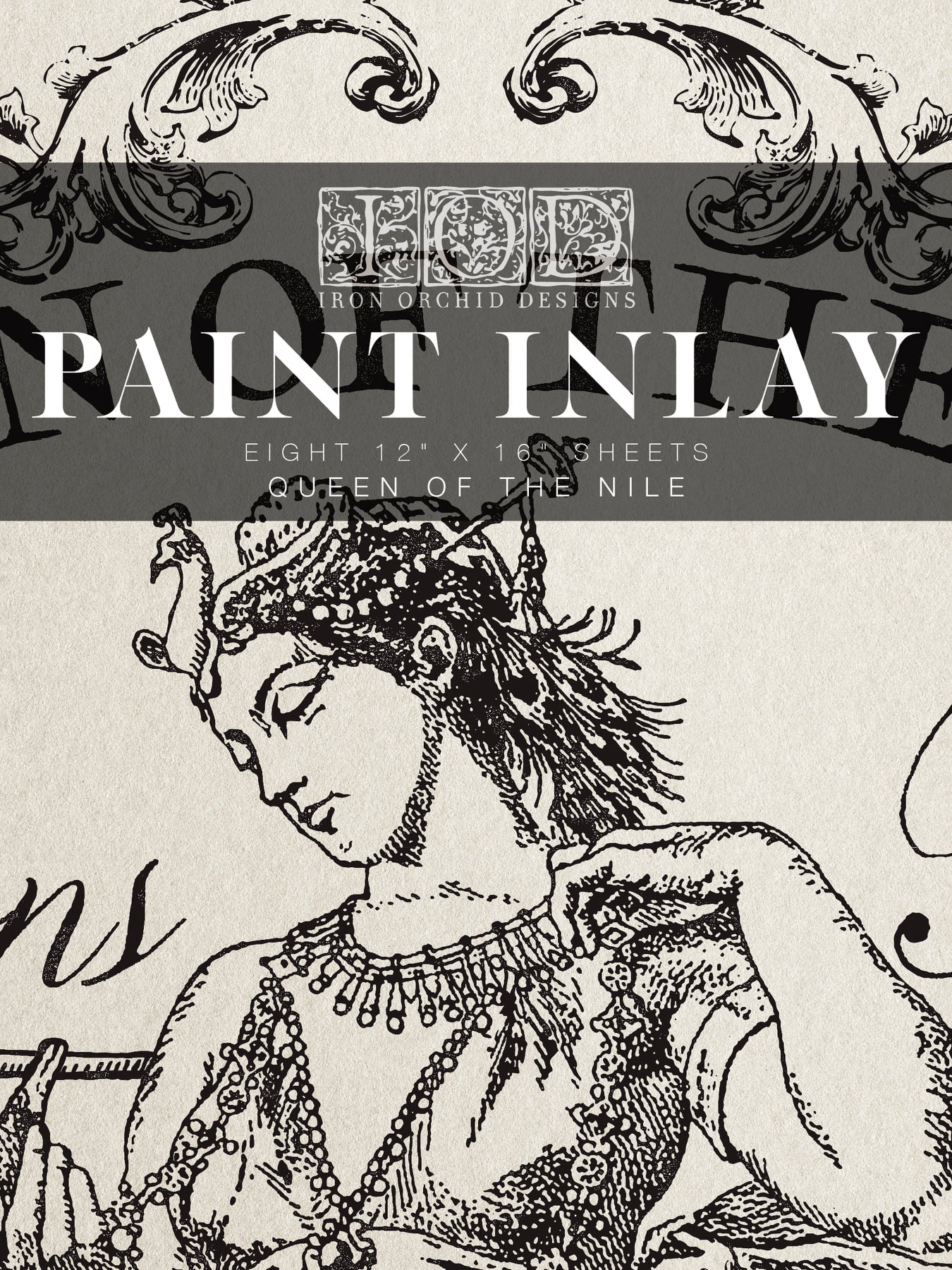 Iron Orchid Designs Queen of the Nile Paint Inlay 12" x 16" pad *Limited Supply*