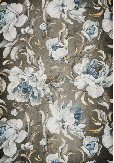 Decoupage Queen Blue Peonies Rice Paper