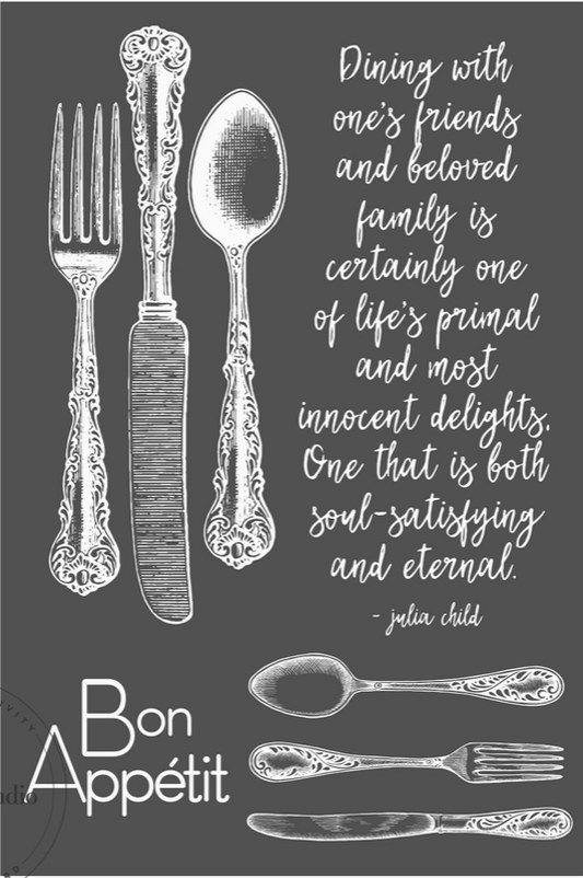 AMS - Bon Appetit (Julia Child) - Mesh Stencil