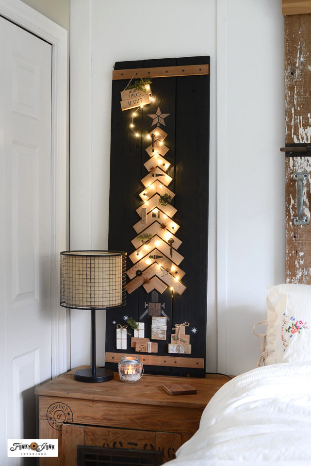 Muddaritaville Stencil by Funky Junk: Chevron Christmas Tree