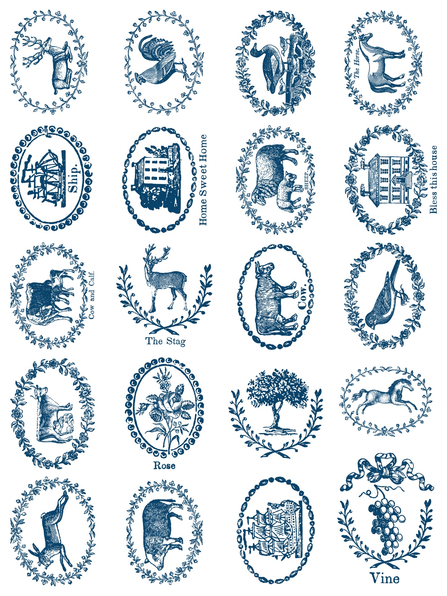 Iron Orchid Designs Delft Traditions Azure Inlay 12" x 16" pad