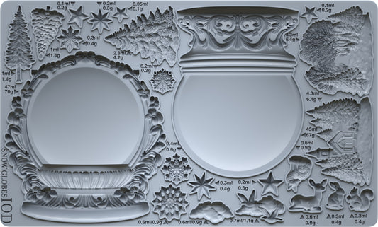 Iron Orchid Designs Snow Globes Mould *New