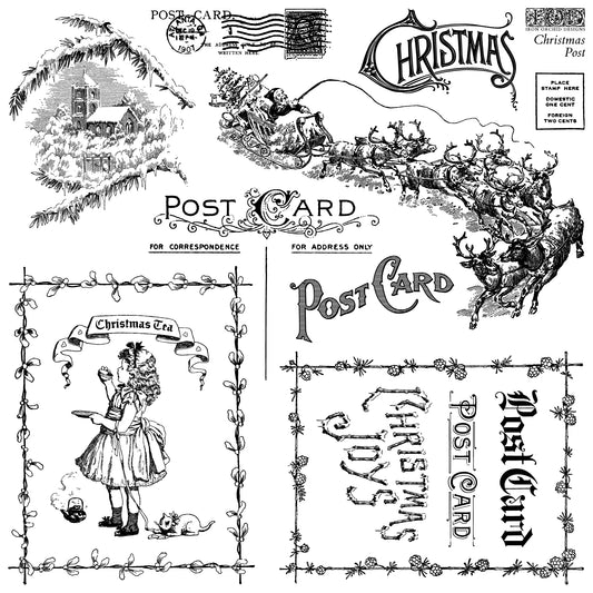 Iron Orchid Designs Christmas Post Stamp *New