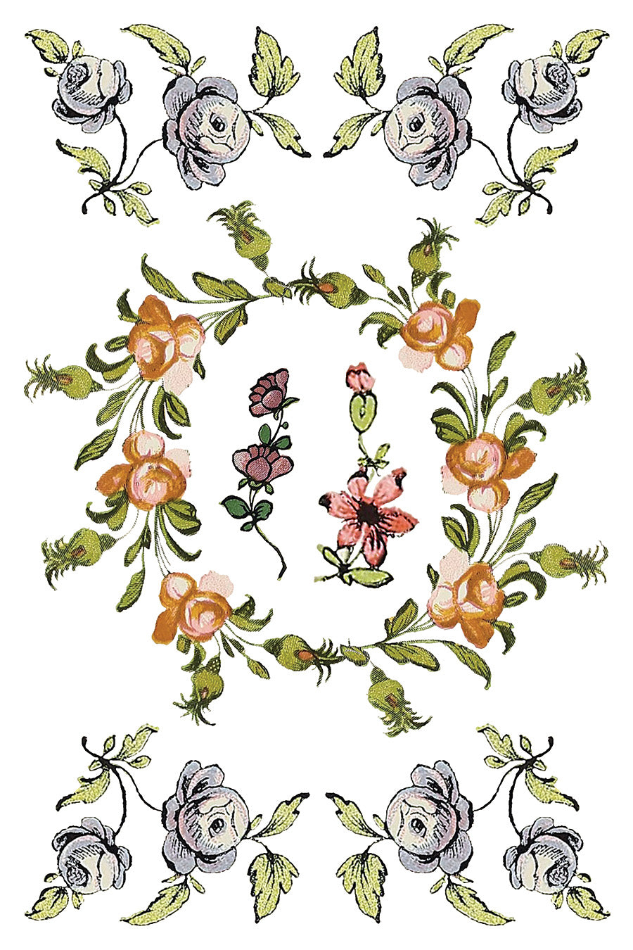 Iron Orchid Designs Fairytale Florals 8" x 12" Transfer  Pad