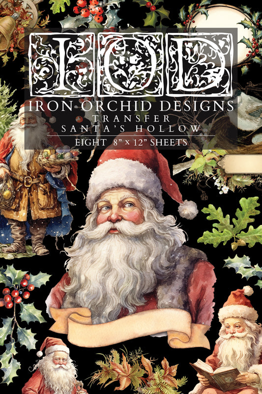 Iron Orchid Designs Santa's Hollow 8" x 12" Transfer Pad *New