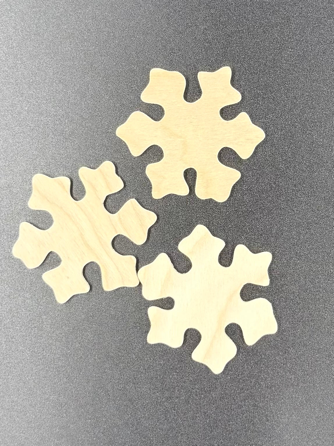 Wood Christmas Snowflakes - 3 pack