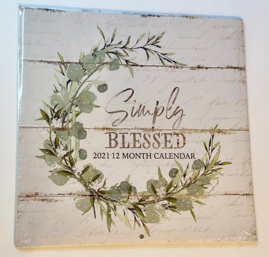 Simply Blessed Calendar - 2021 12-Month Calendar for DIY Projects!