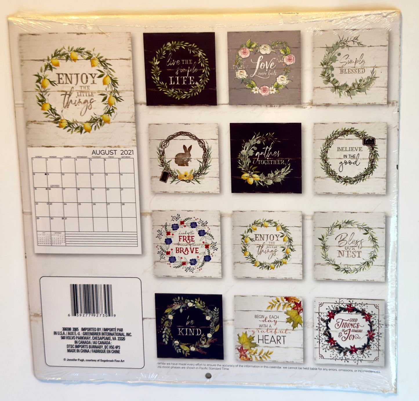 Simply Blessed Calendar - 2021 12-Month Calendar for DIY Projects!