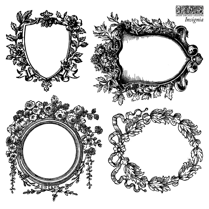 Iron Orchid Designs Insignia Box Stamp Set