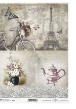 ITD Collection Rice Paper: R0728 Parisian Blocks