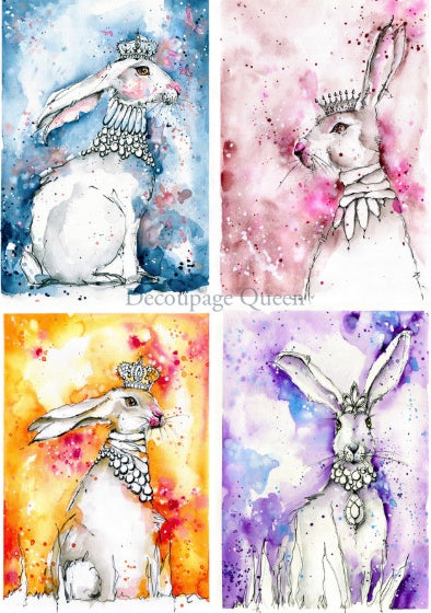 Decoupage Queen Toni Burke Hares 4-pics: Vellum