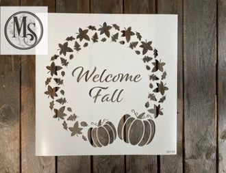 Muddaritaville Stenciil: Fall: Welcome Wreath