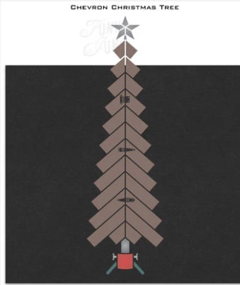 Muddaritaville Stencil by Funky Junk: Chevron Christmas Tree