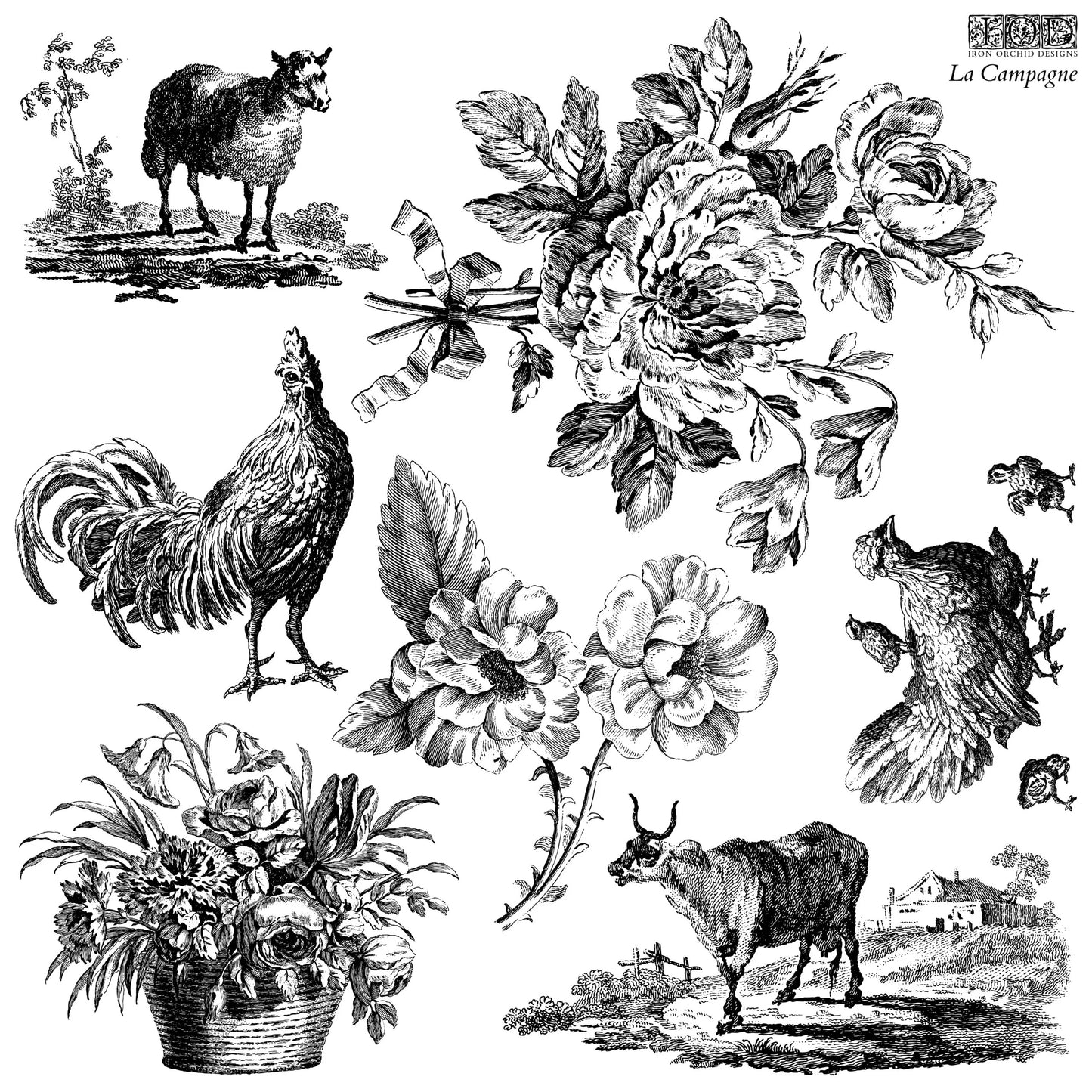 Iron Orchid Designs La Capagne Stamp