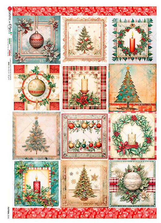 Paper Designs Rice Paper: Christmas Mini Pics - Pattern 0245