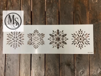 Muddaritaville Stencil: 4 Snowflakes