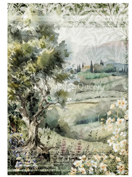Decoupage Queen Italian Vineyard Rice Paper