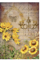 Decoupage Queen Elegant Sunflowers with Changelier *Discontinued