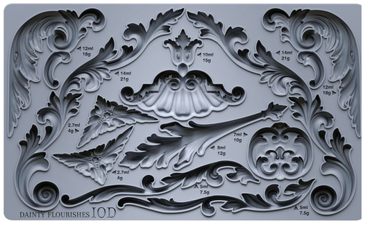 Iron Orchid Designs Dainty Flourishes Mould