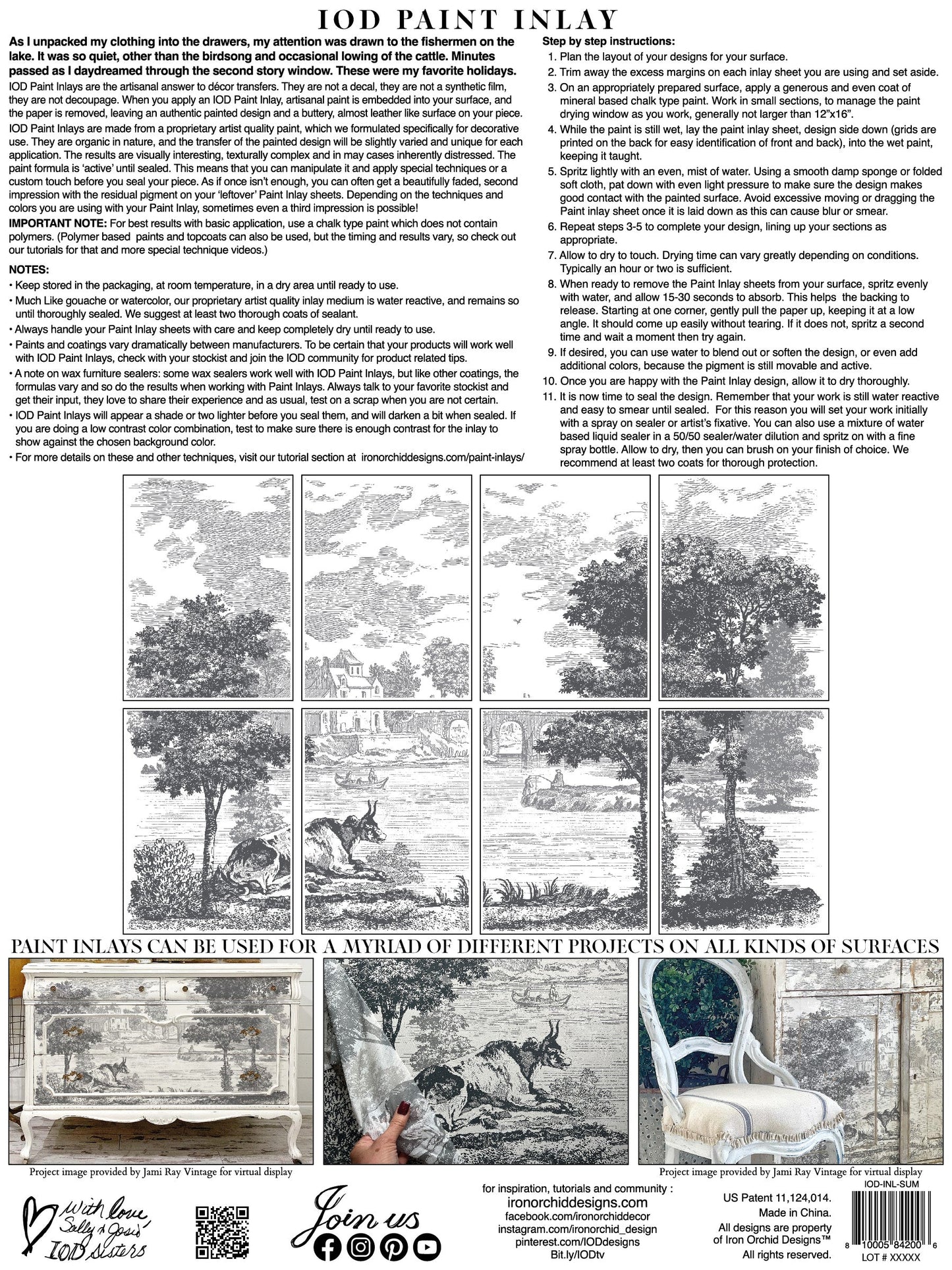 Iron Orchid Designs Summer Villa Paint Inlay 12" x 16" pad