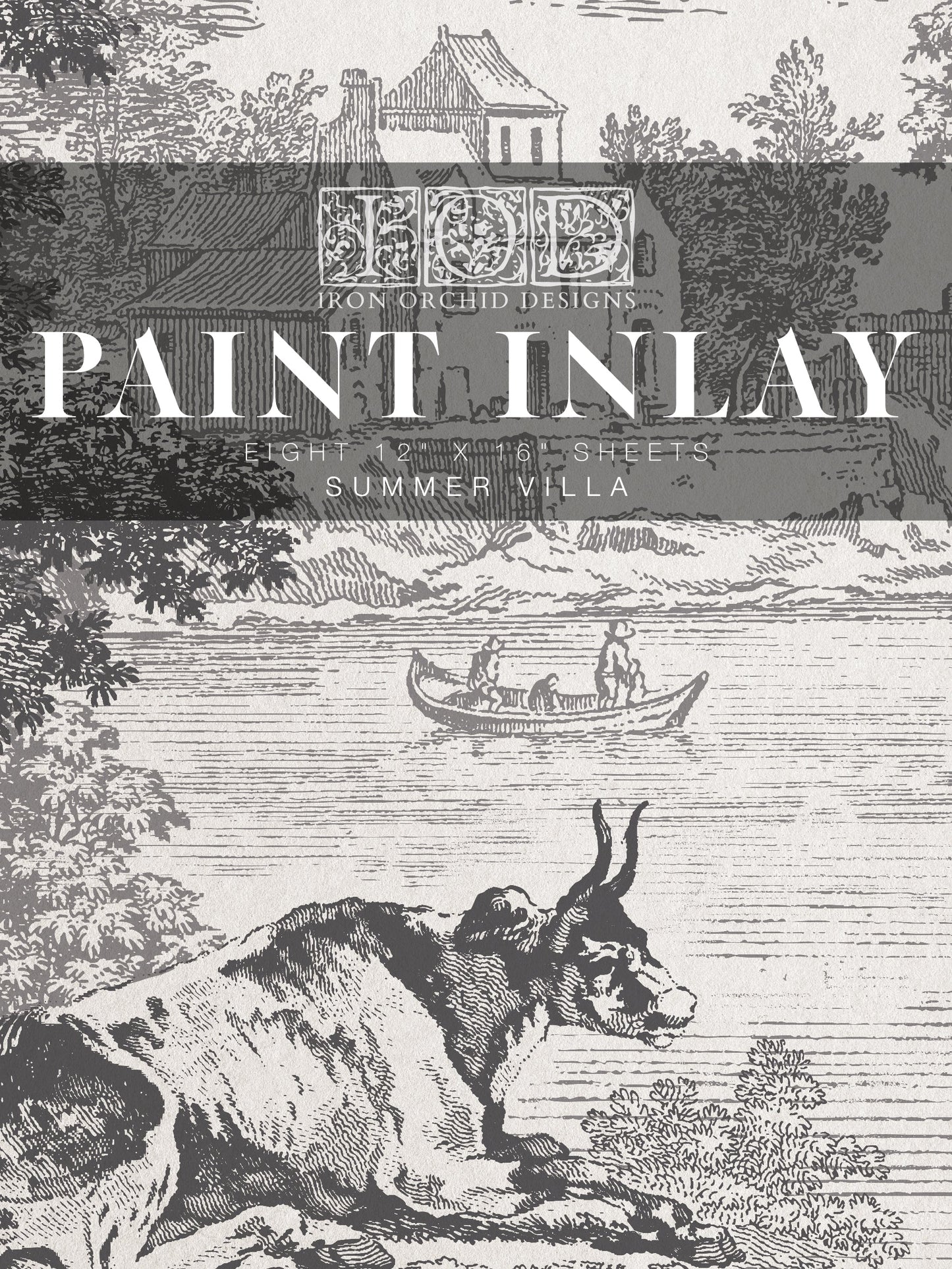Iron Orchid Designs Summer Villa Paint Inlay 12" x 16" pad