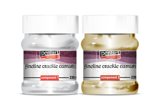 Pentart Fineline Crackle Varnish 2-pc set