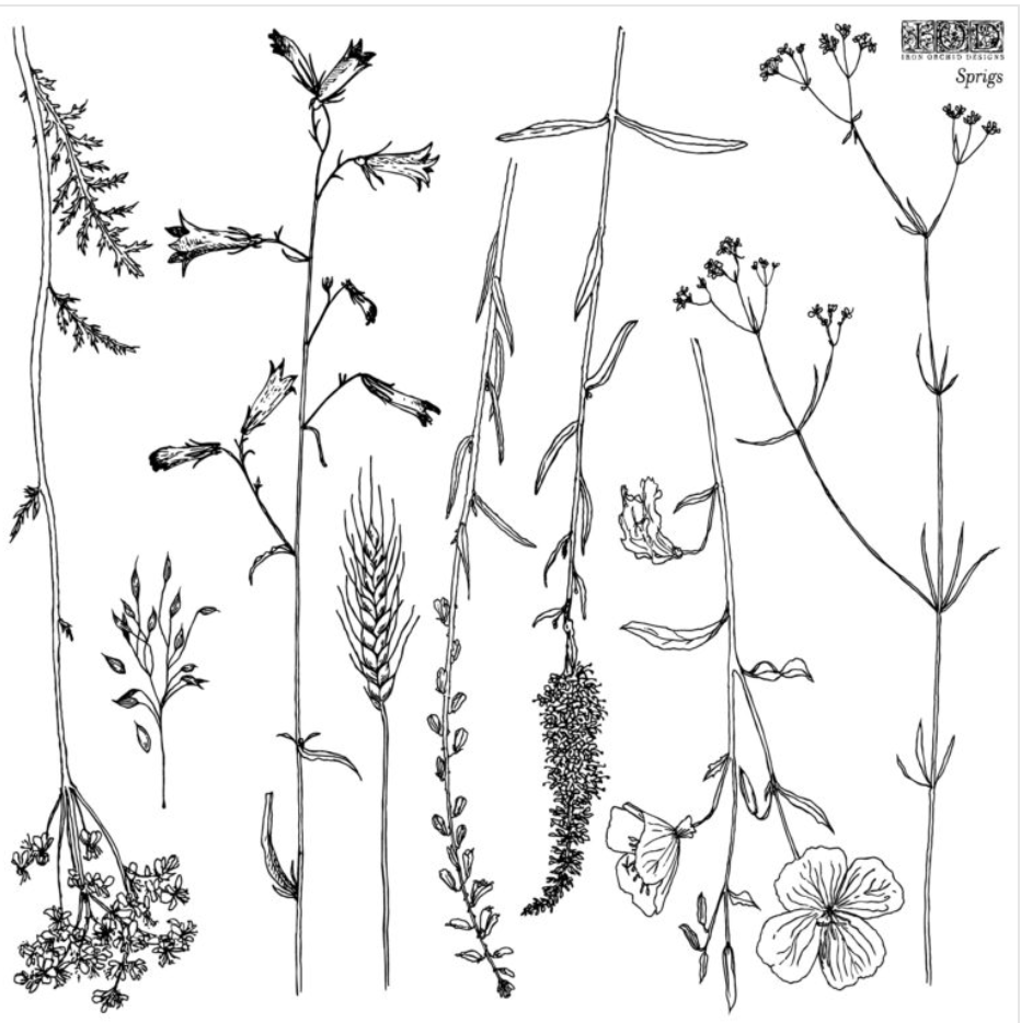 Iron Orchid Designs Sprigs Stamp (Retired)