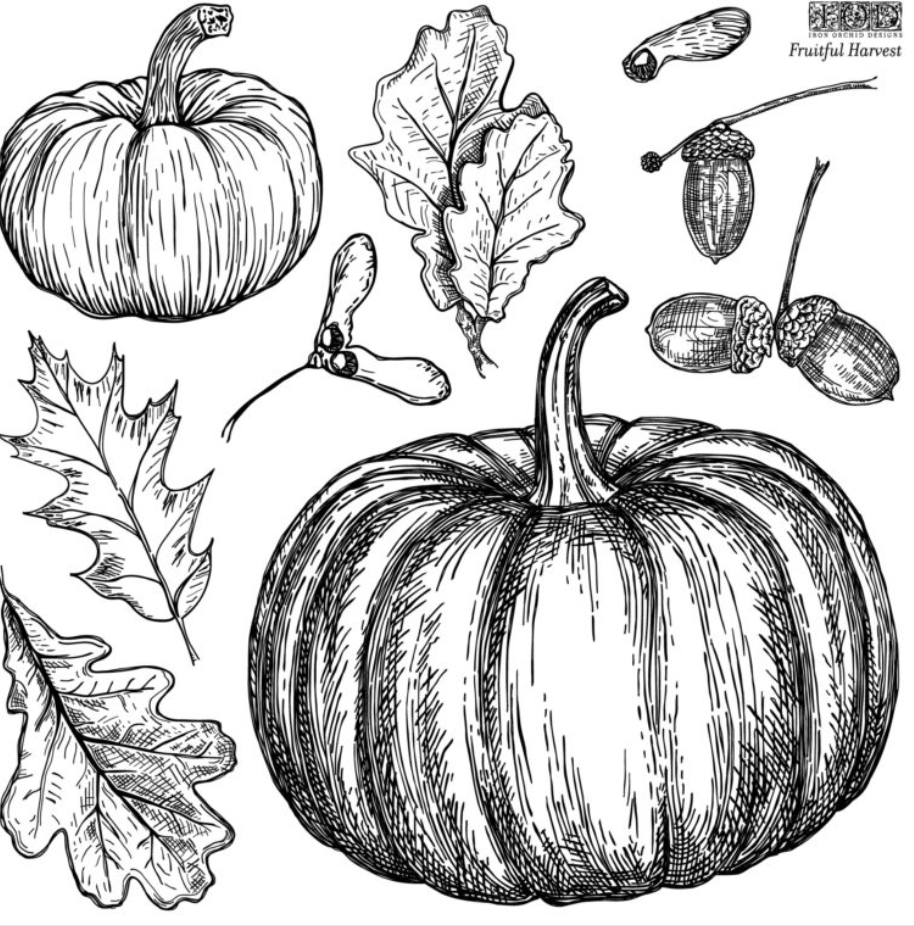 Iron Orchid Designs Fruitful Harvest Stamp (Retired)