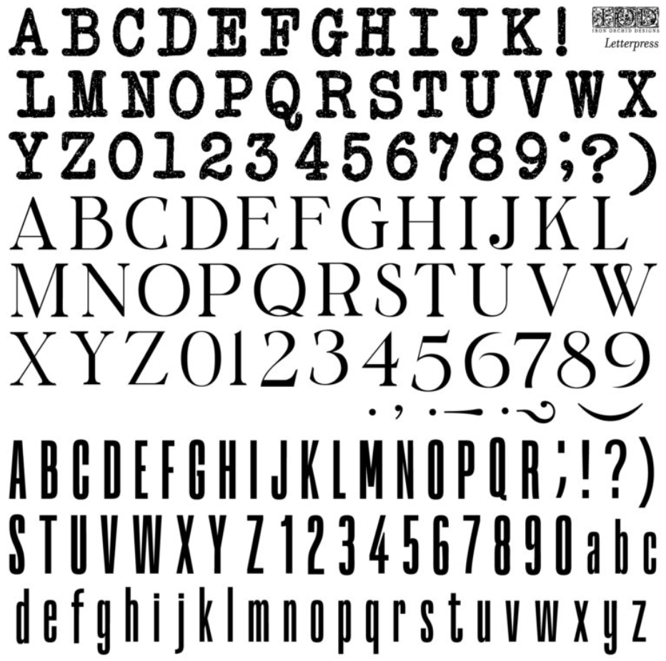 Iron Orchid Designs Letterpress Stamp