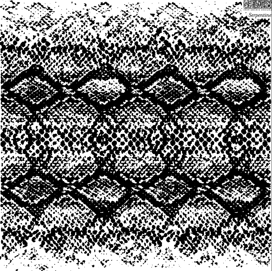 Iron Orchid Designs Serpentine Stamp (Retired)