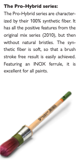 FMP Pro-Hybrid Synthetic Brushes - Lacquered Handle