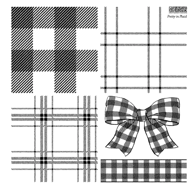Iron Orchid Designs Pretty in Plaid Stamp Set (Retired)