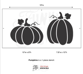 Pumpkins Re-usable Stencil from Funky Junk