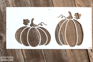 Pumpkins Re-usable Stencil from Funky Junk